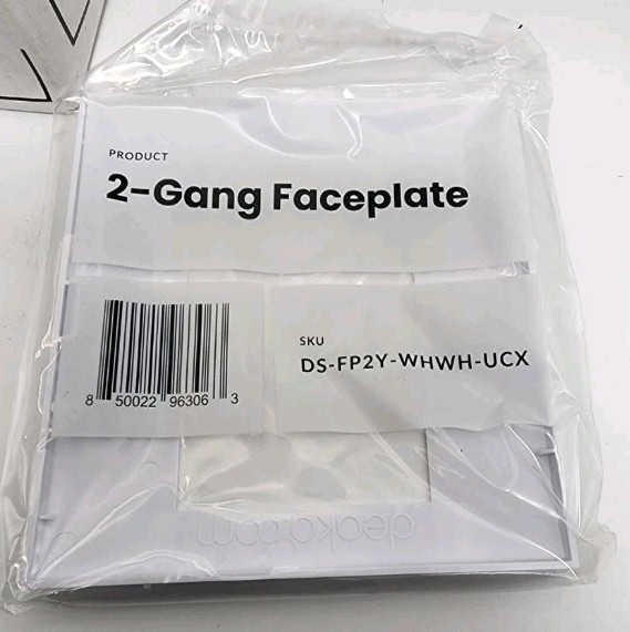 20 Pack – Deako 2-Gang Faceplate, White 4.75’’ x 4.82’’ x 0.39 DS-FP2Y-WHWH-UCX