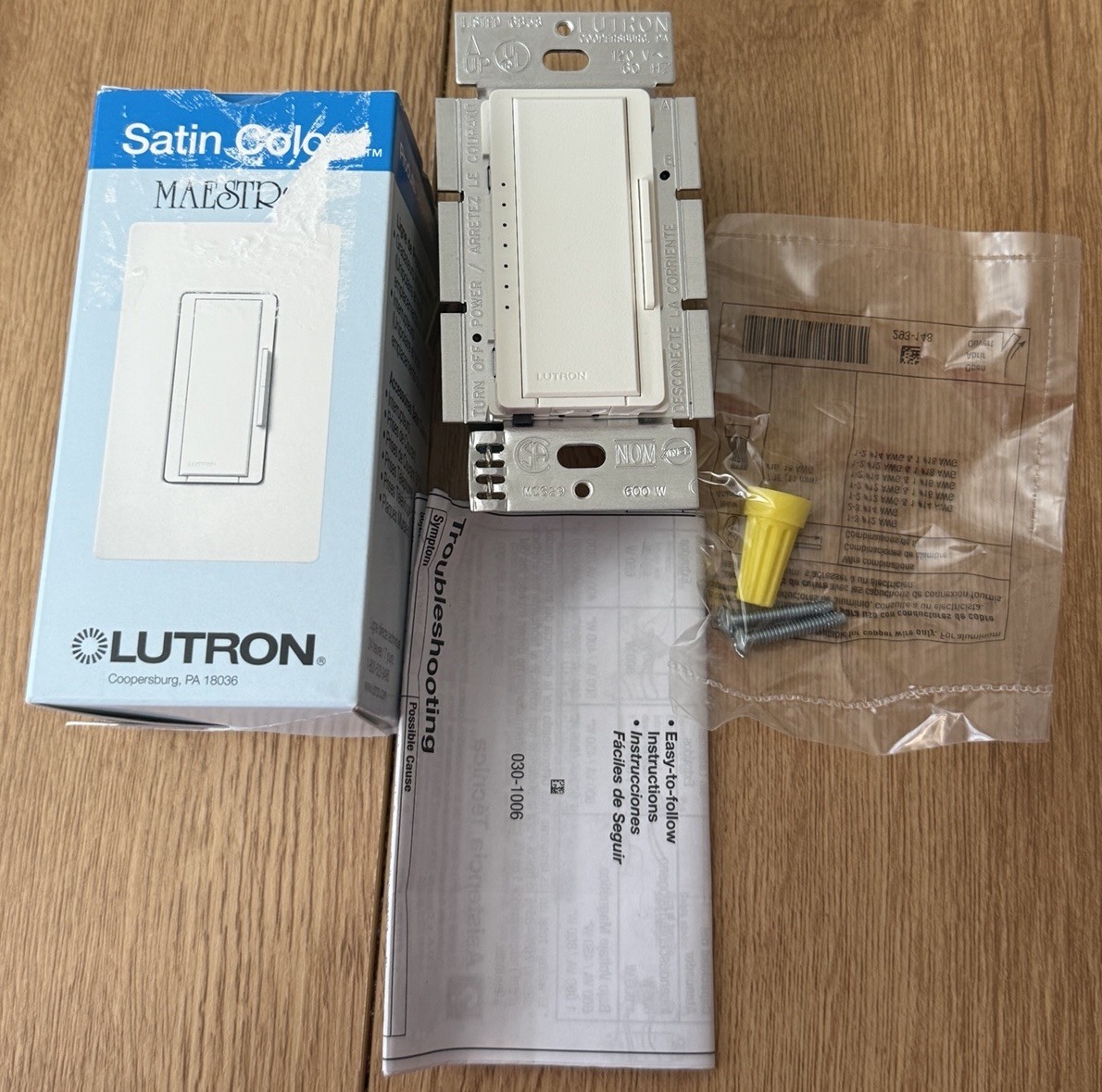 Lutron Maestro Satin Colors Biscuit MSC-AD-BI , 8.3A Companion Dimmer
