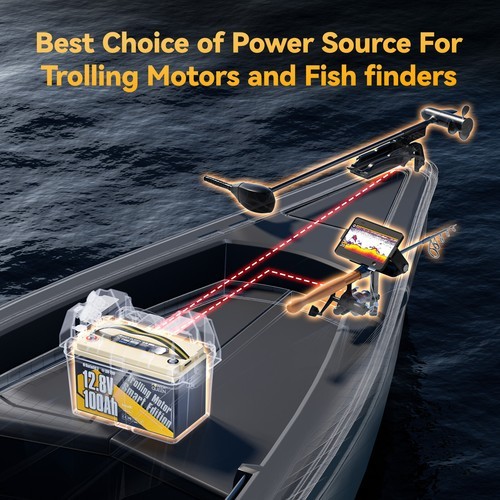 Power Queen 12V 100Ah Group 31 Bluetooth LiFePO4 Lithium Battery for Camper Boat