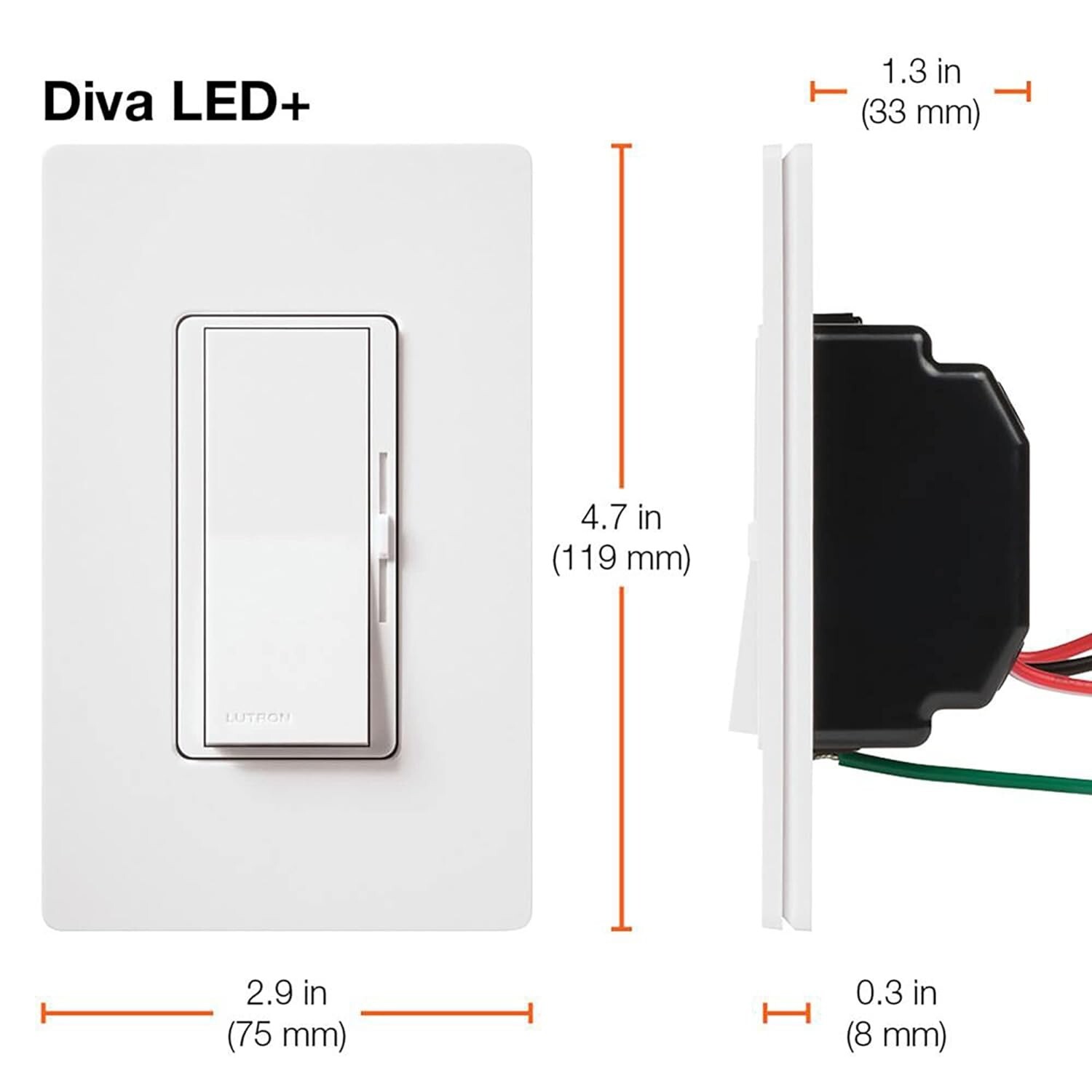 NEW Lutron DVWCL-153PH-WH CL Dimmer