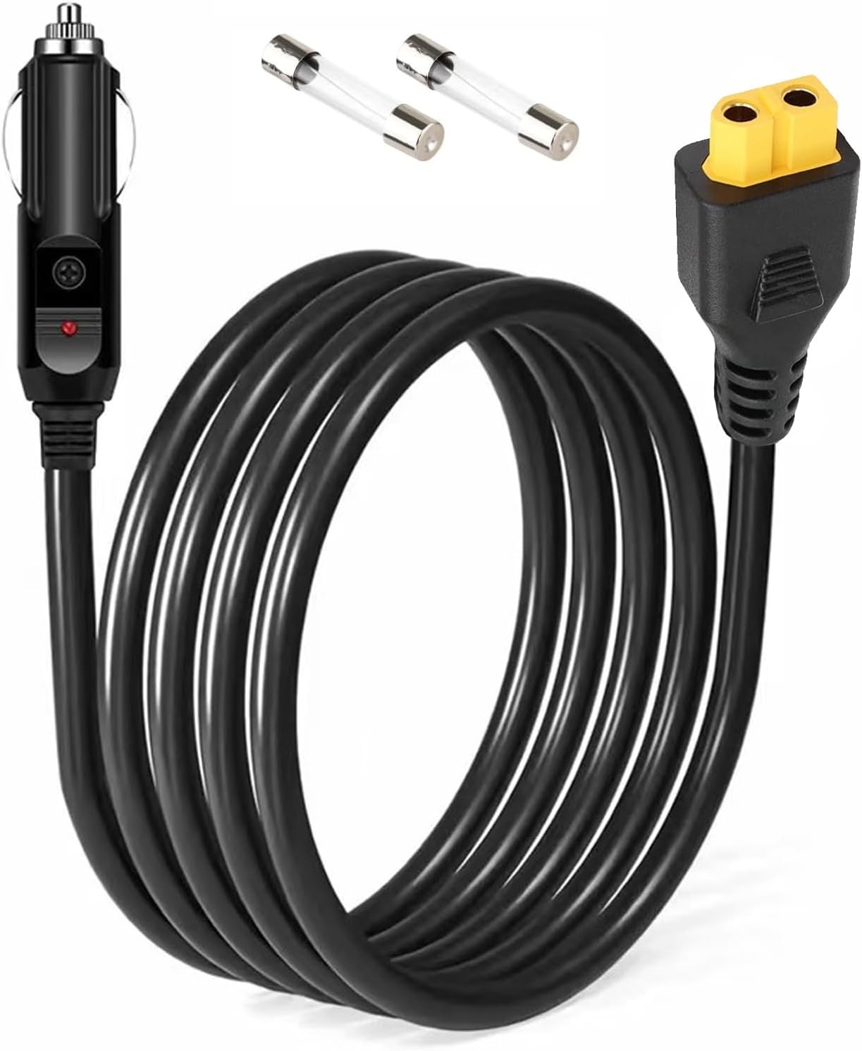 10-Foot Portable12V/24V car Charger Suitable for Ecoflow Delta/River, Bluetti EB