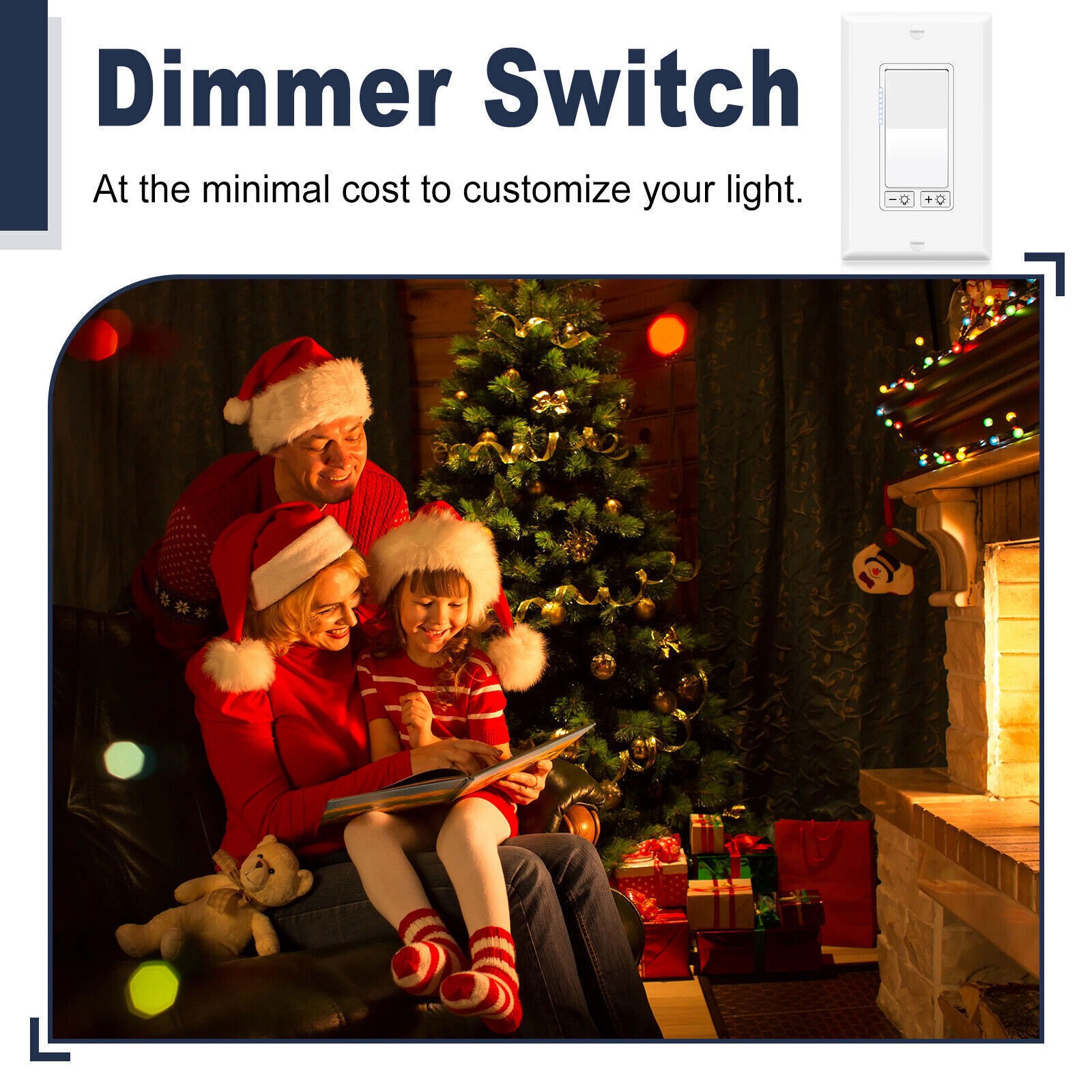 Decora Dimmer Light Switch Single Pole / 3-Way – LED / 600W Incandescent 6Pack