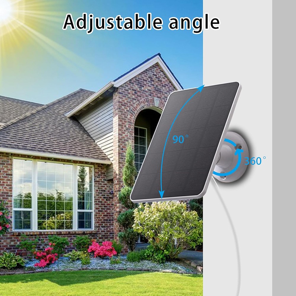 4 Pack Solar Panel for Ring Spotlight Camera/Stick Up Cam Battery Charger 8W 5V