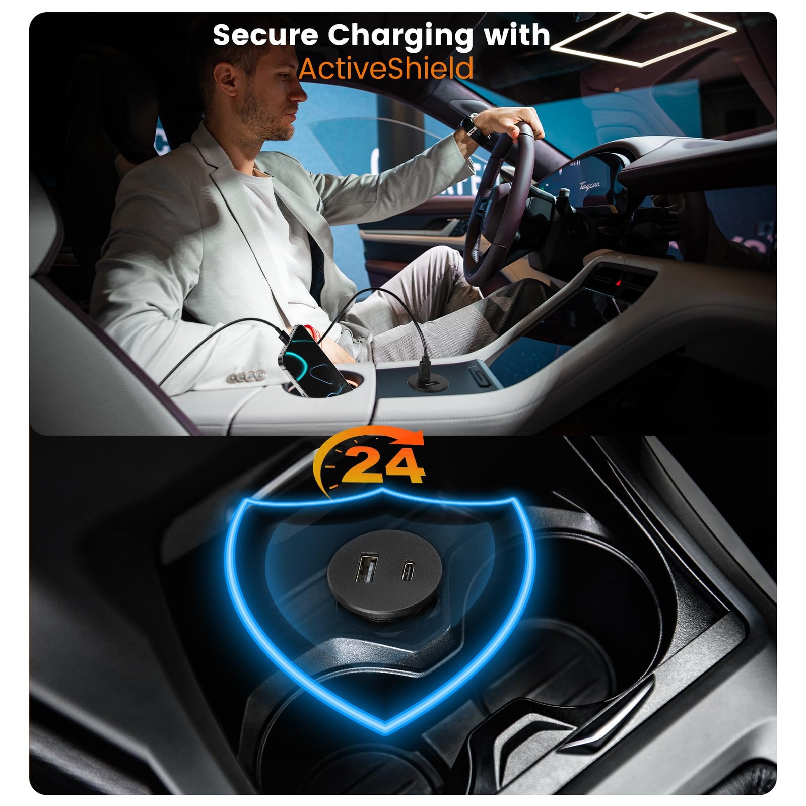 CamperXlite RV 12V USB Outlet Alumium Charger, 1.46″ * * 1.14″, 1Pcs