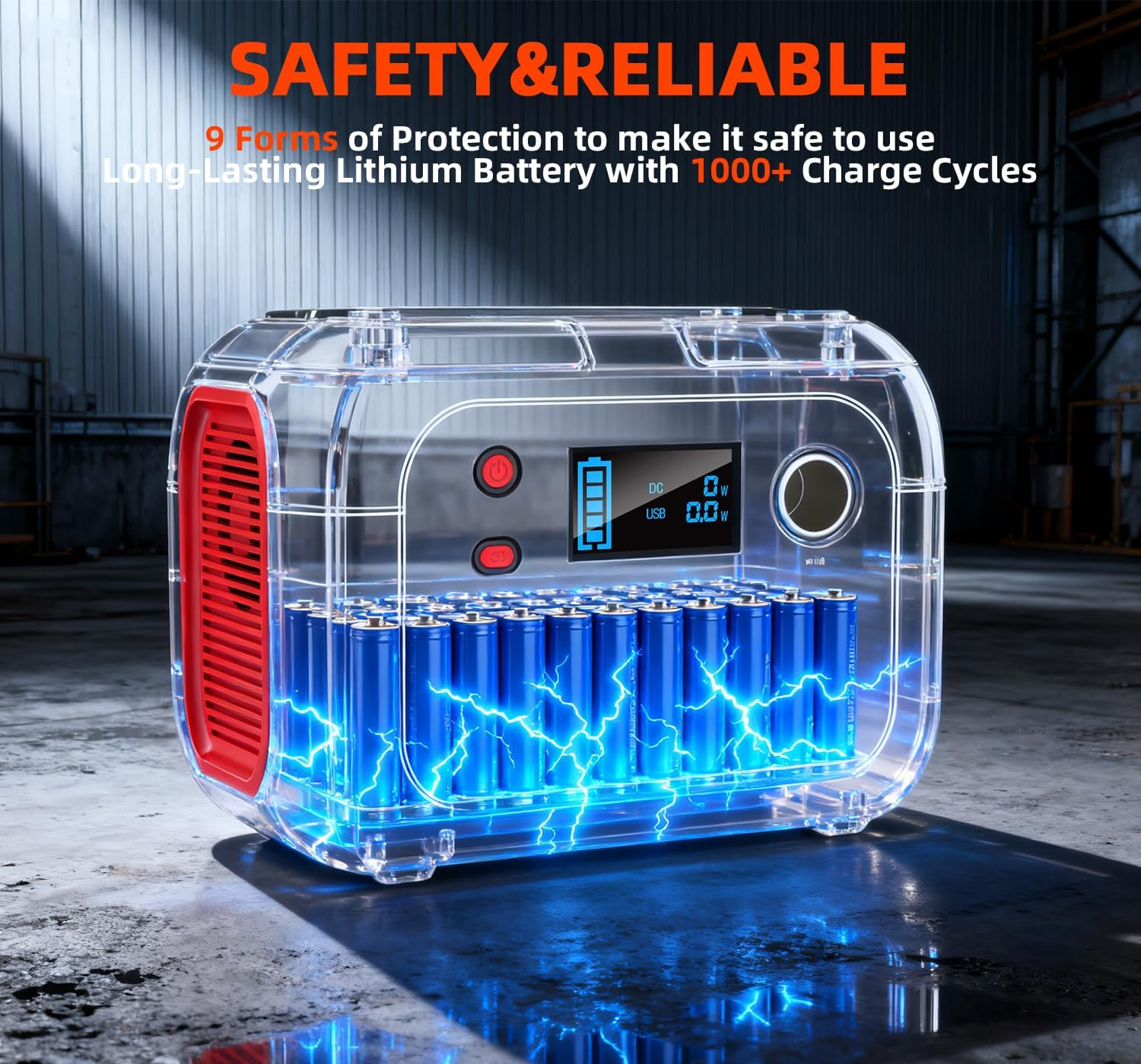 300W Portable Power Station, 228Wh Solar Generator | 110V Pure Sine Wave AC Outl