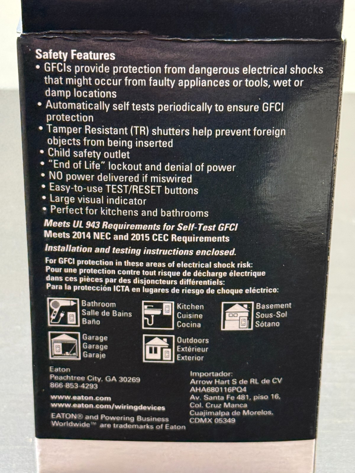Lot Of 10 Eaton TRSGF15V Ivory GFCI Self-Test Receptacle Outlet TRSGF15V-BOX