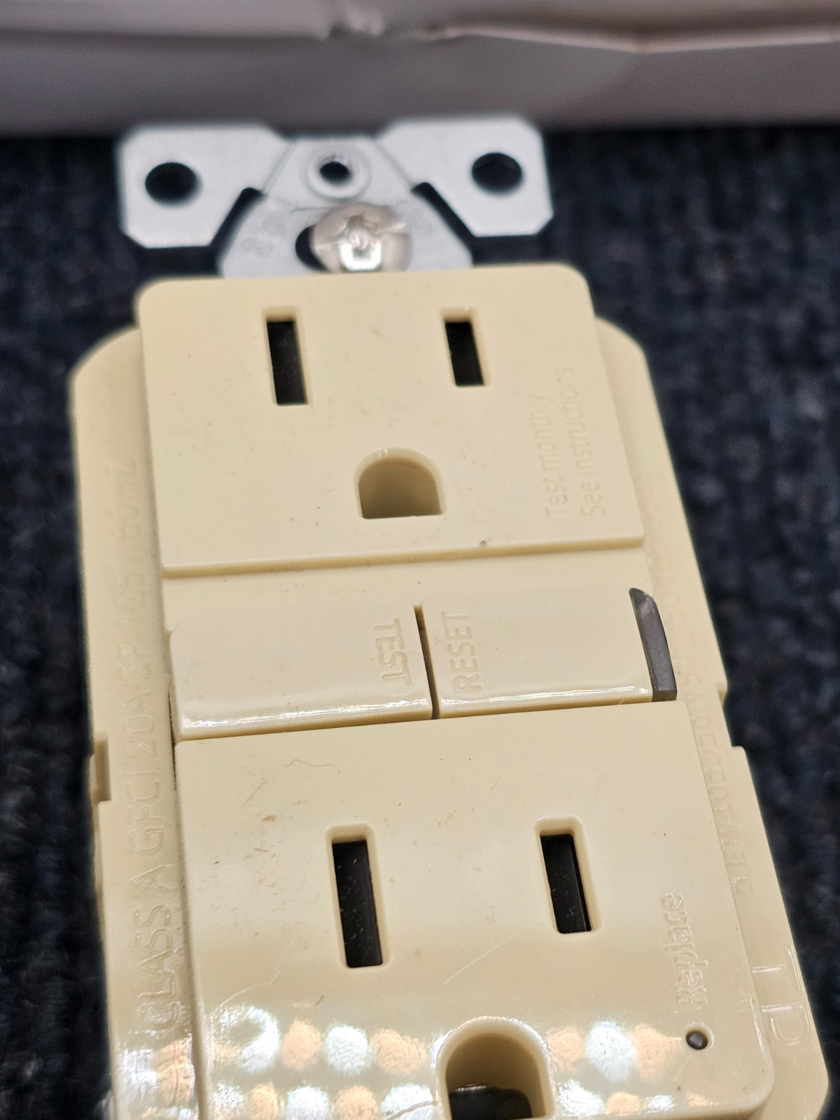 (QTY 3) Eaton TRGF15V-3-L: 15A Tamper Resistant Duplex Receptacle – Ivory