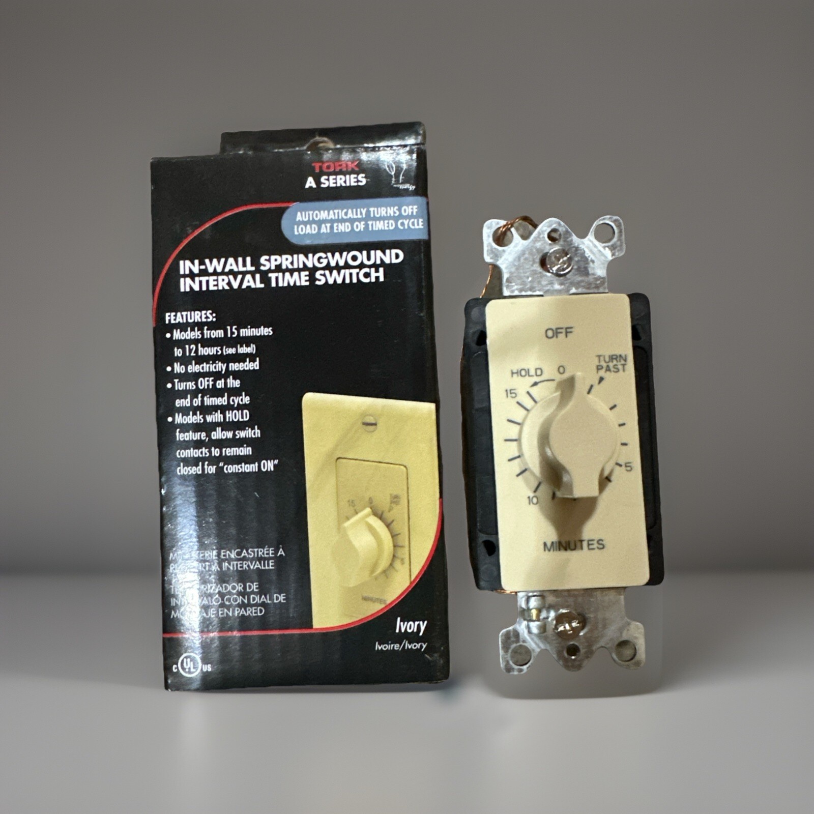 🔴NSi A515MH TORK Indoor Wire-In Spring Wound Countdown Timer Ivory 15 Minute‼️