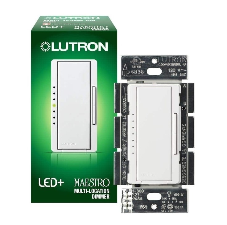 Lutron Maestro MACL-153MR-WH LED Single Pole Dimmer – White