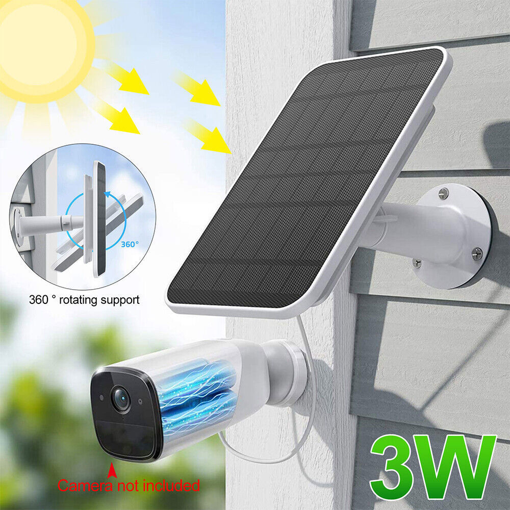 Solar Panel 9.8ft for Eufy Eufycam Cam E/2C/E/2 Pro Wall Mount w/USB Power Cable