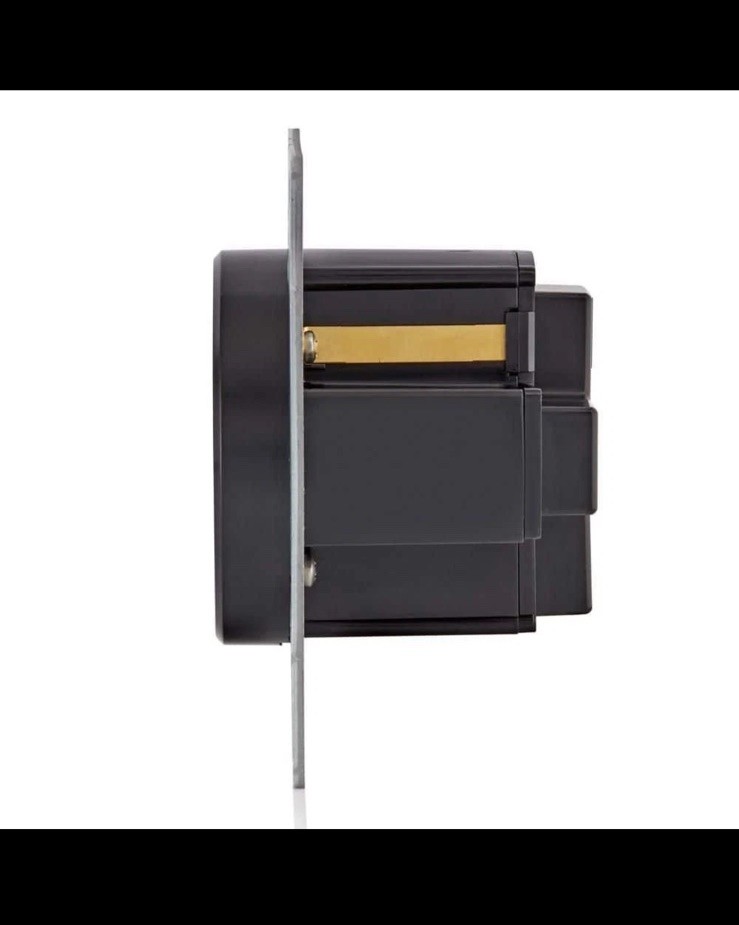 Leviton 50 Amp 125/250 Volt EV Power Outlet/Receptacle, NEMA 14-50R, Black 1450R