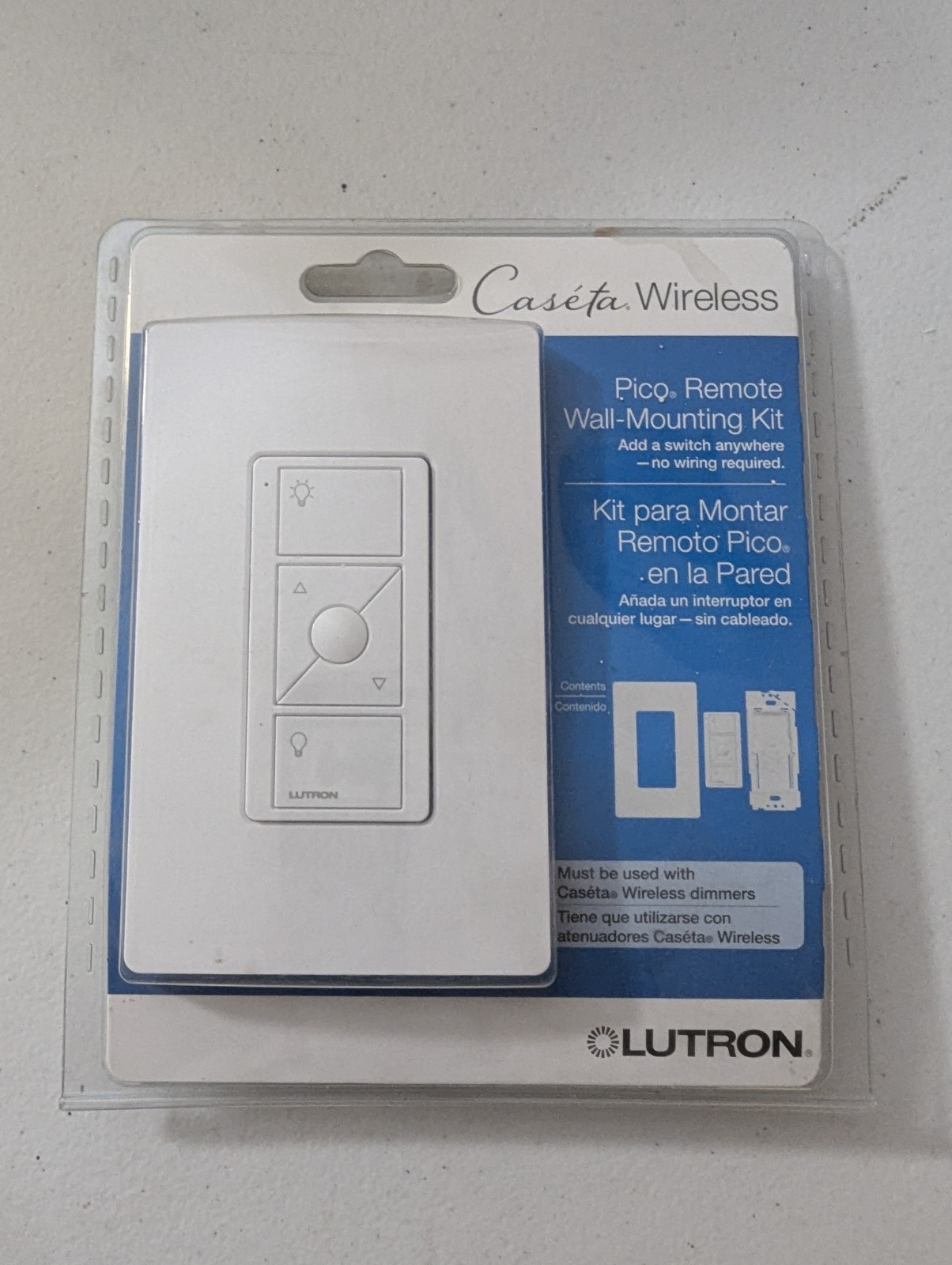 Lutron PJ2-WALL-WH-L01 Remote Control Wall Mounting Kit – White