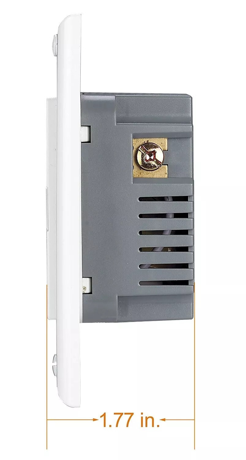 Wall Outlet with 2 USB Charging Ports Tamper Resistant Socket Charger with Plate