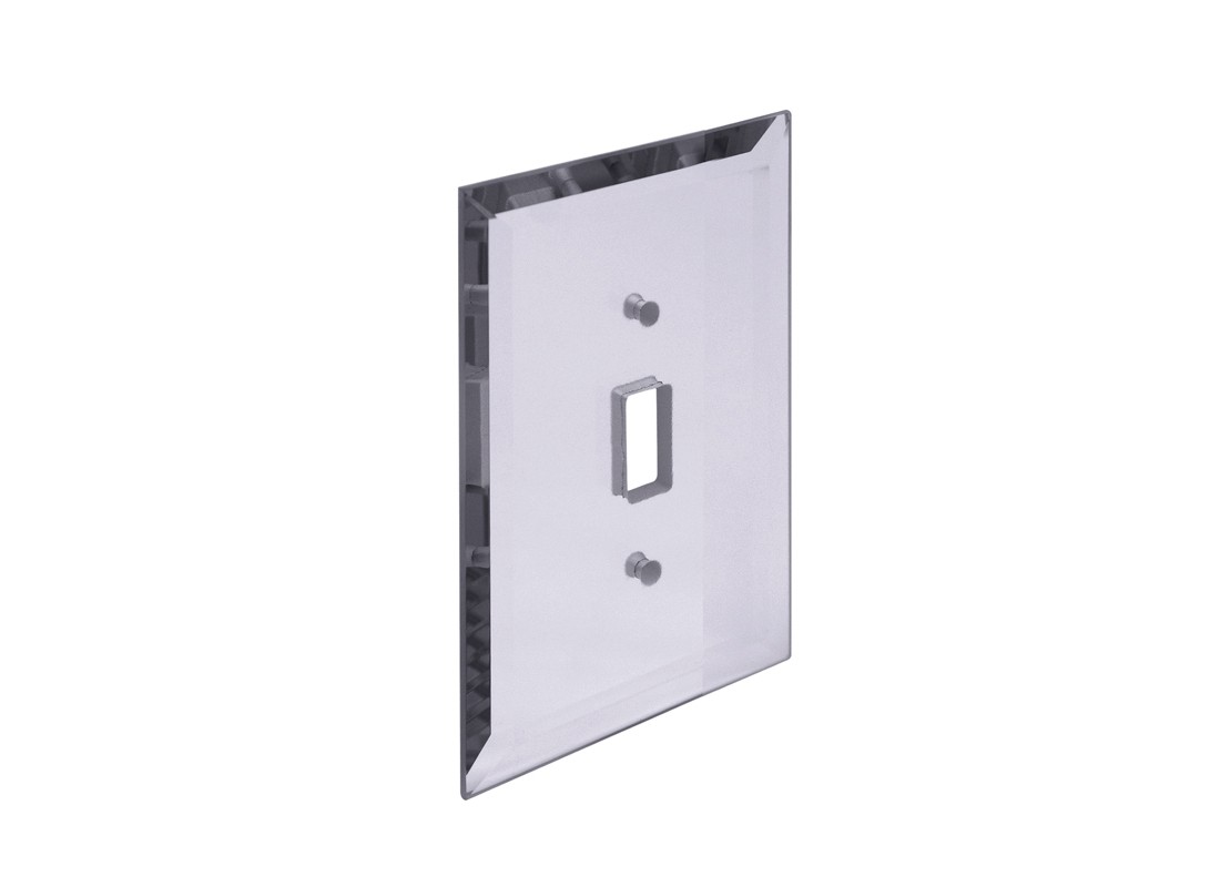 FHC MP3G Gray Single Toggle Switch Glass Mirror Plate