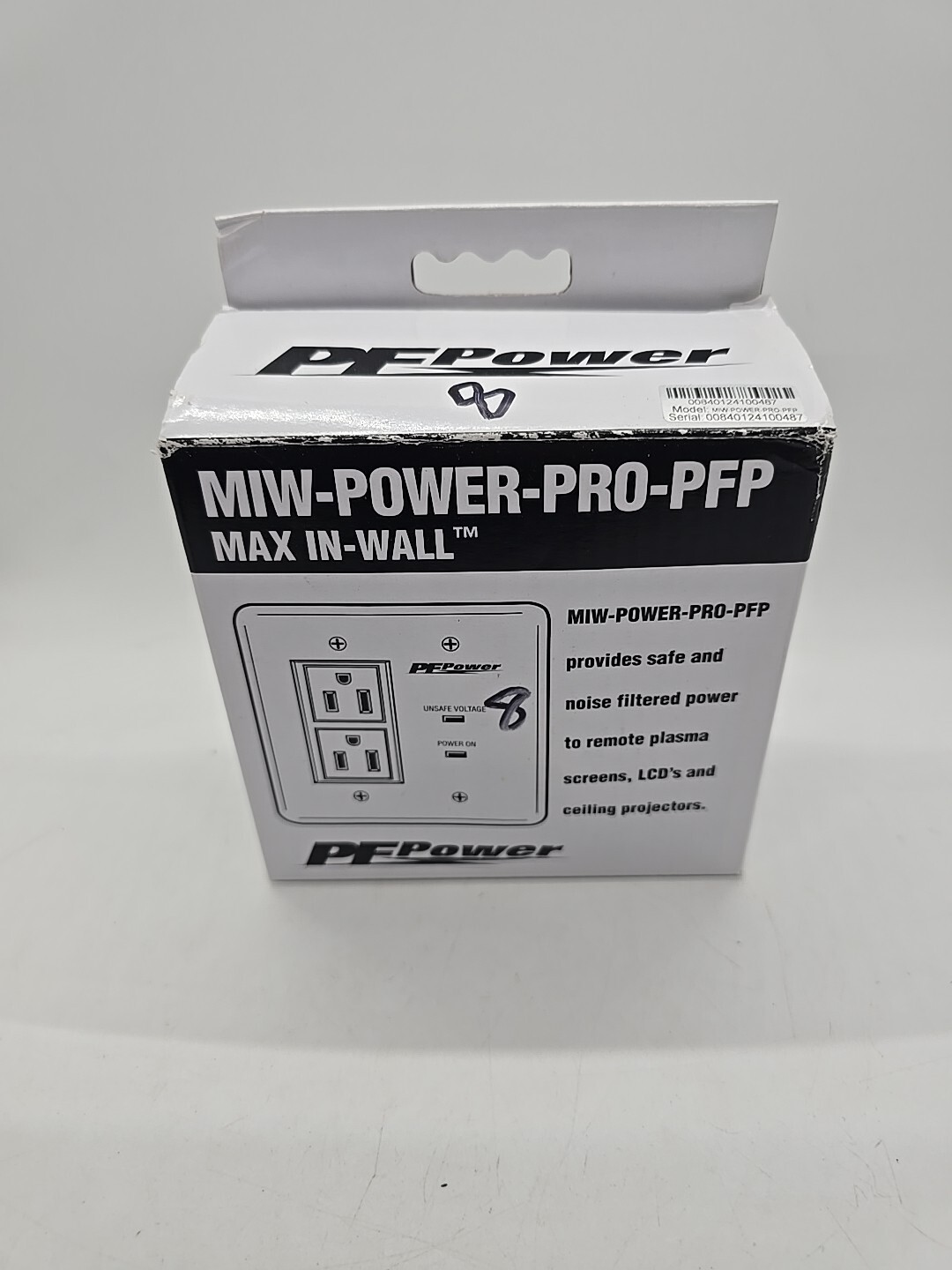 Panamax PFpOWER MIW-POWER-PRO-PFPIN in wall power 2 outlets surge protector EF