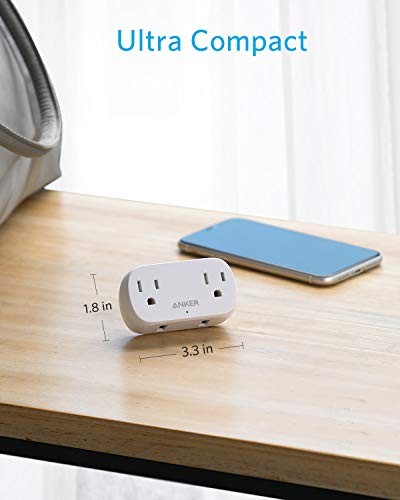 ANKER OUTLET EXTENDER USB POWEREXTEND PLUG 2 MINI 2 OUTLETS 2 USB PORTS – WHITE