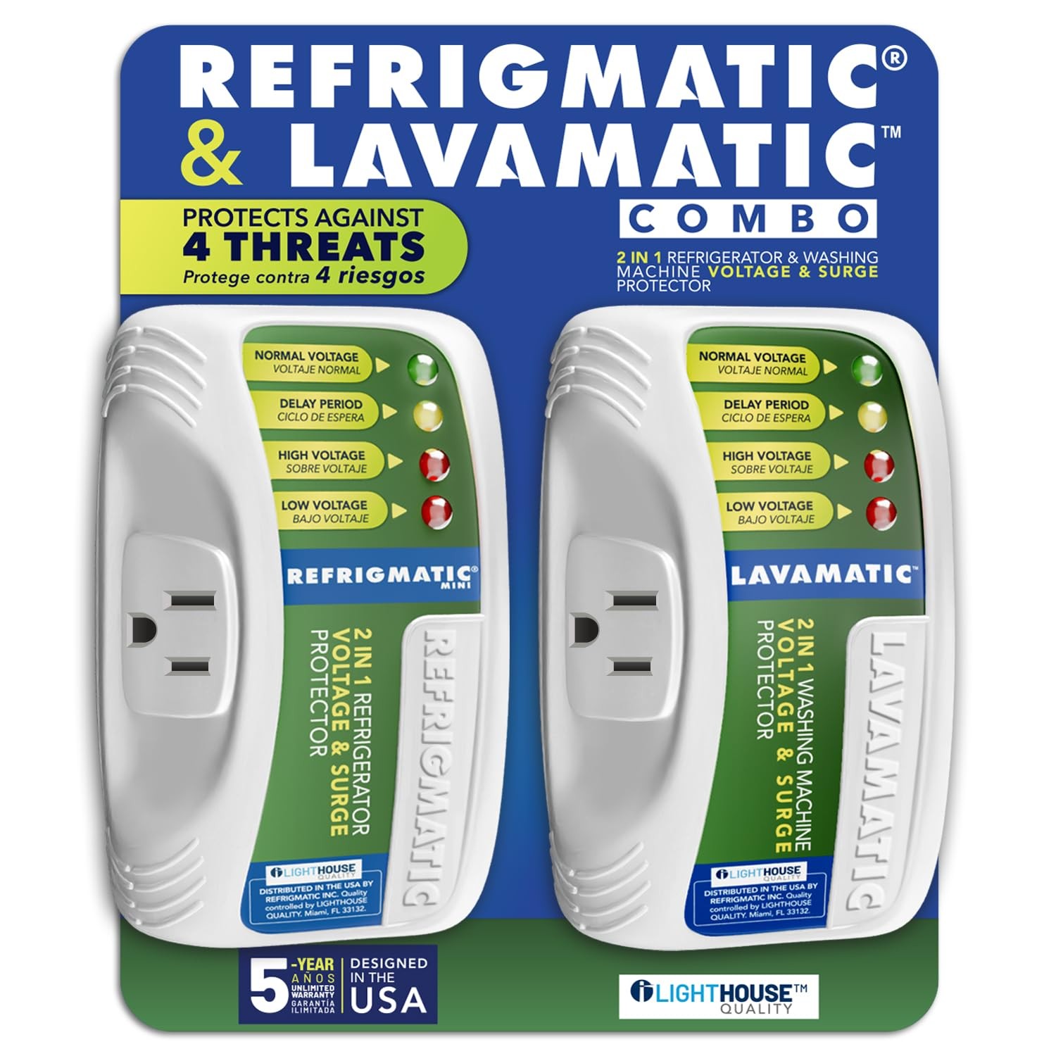 Two Electronic Voltage Surge Protector Combo - Protect your Refrigerator and…