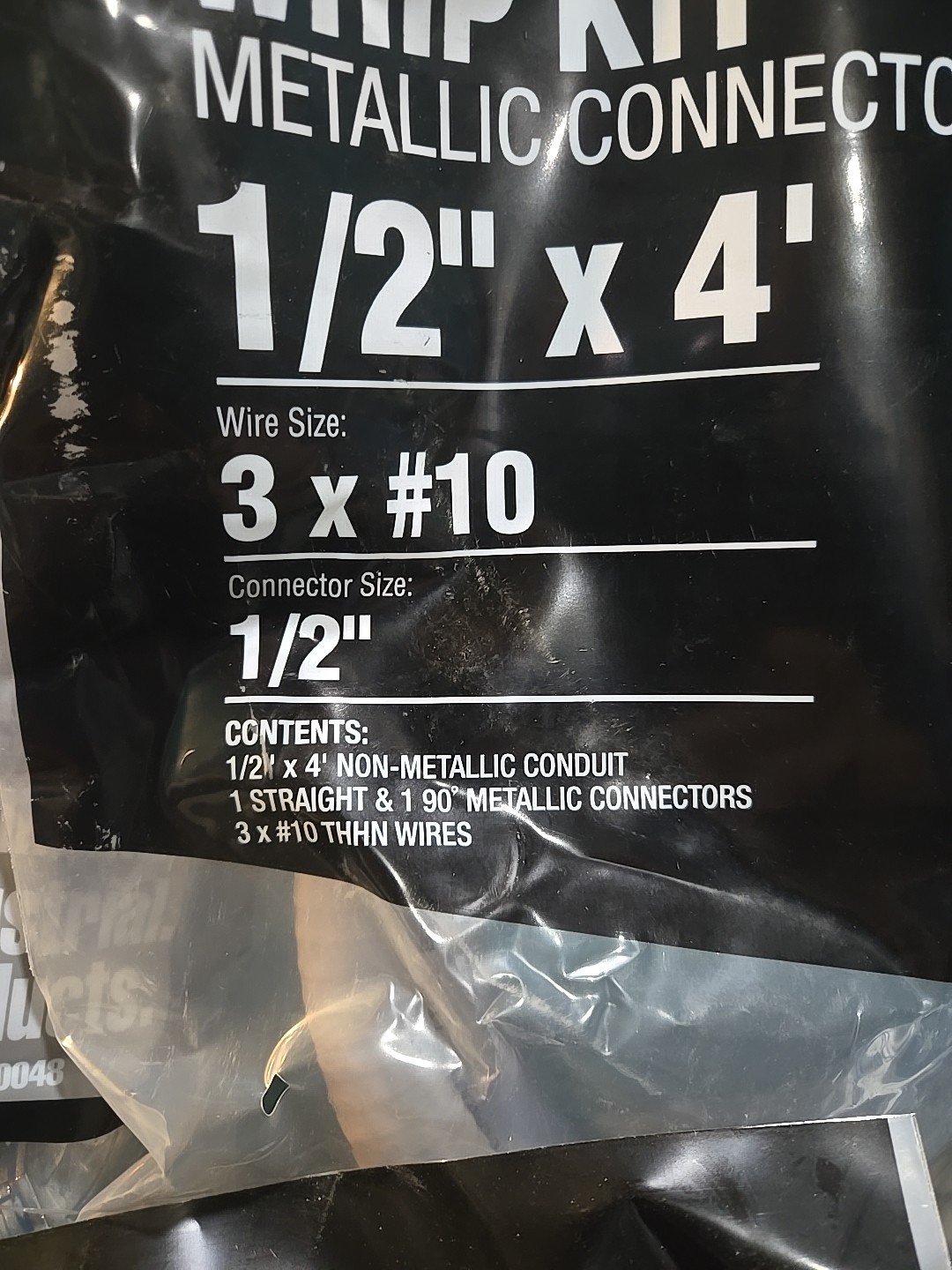 Lot Of 5 Cambridge 1/2″ x 4Ft, 3 x #10 Thhn Power Whip Kit, Non-Metallic Conduit