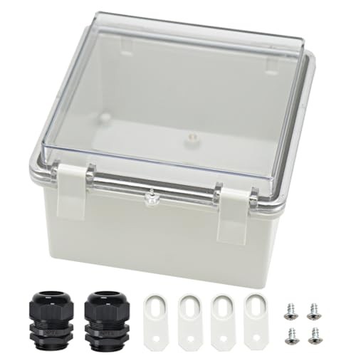 Junction Box ABS Plastic Dustproof Waterproof IP65 5.9″ x 5.9″ x 3.5″