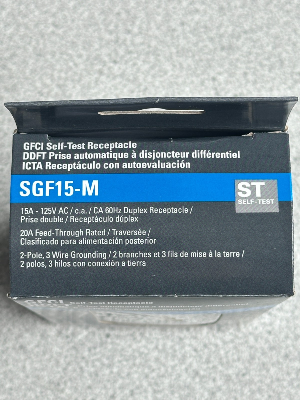NEW Eaton SGF15W White GFCI Self-Testing Outlet Duplex Receptacle 15A 125V 5-15R