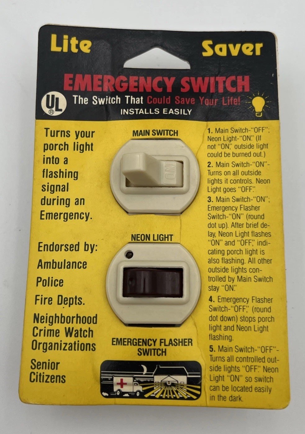 Light Bulb Switch Flasher Sign