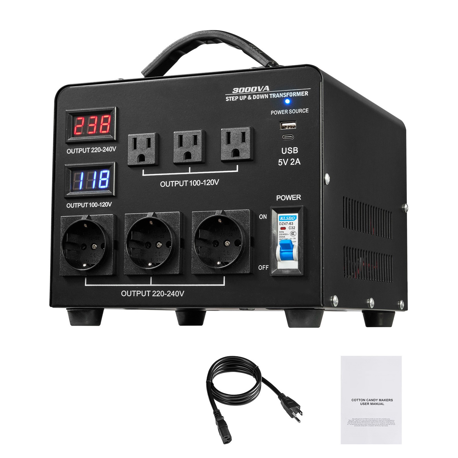 3000VA Automatic Voltage Converter Transformer for 110V to 220V & 220V to 110V