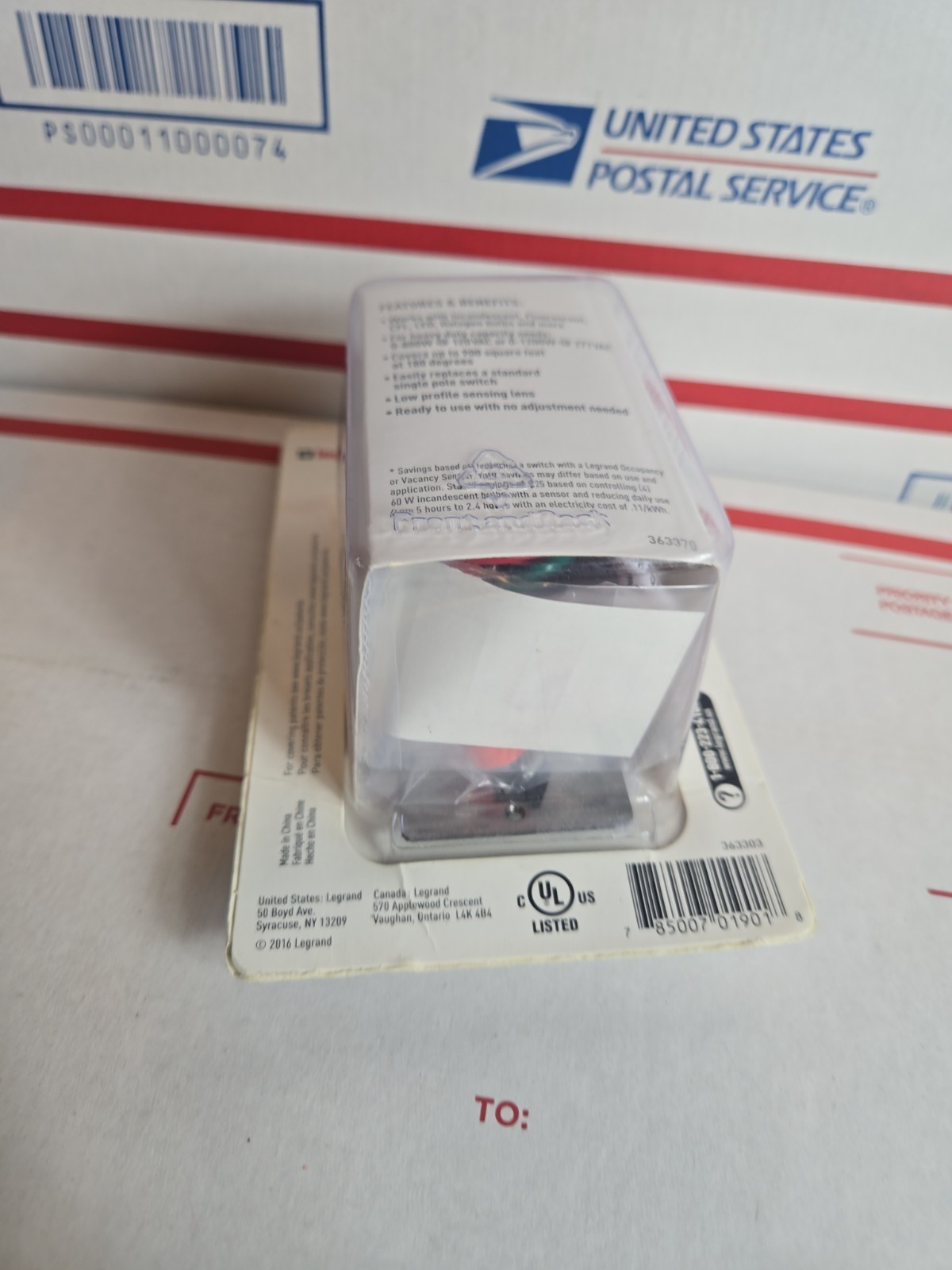 Legrand Occupancy Motion Sensor Light Switch White NEW WSP250WCCV4 363370 N