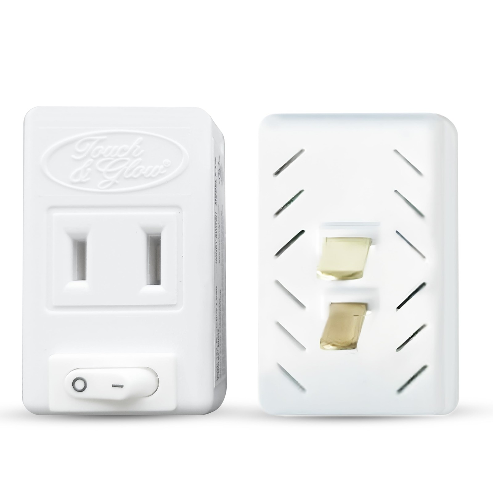 Touch & Glow – 2 Prong Outlet Switch – Single Port Outlet Extender with On/Of…