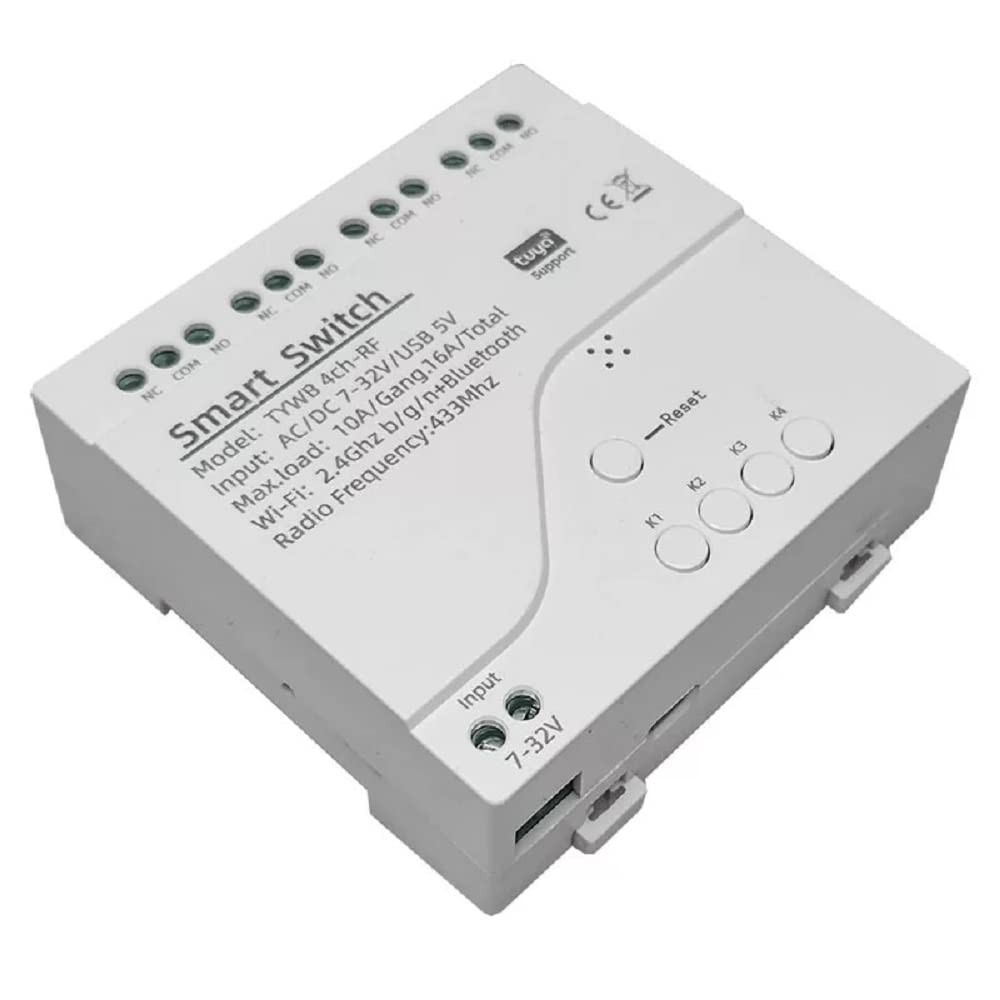 4 Channel Smart WiFi RF Bluetooth Wireless Dry Relay Switch Module,app Remote…