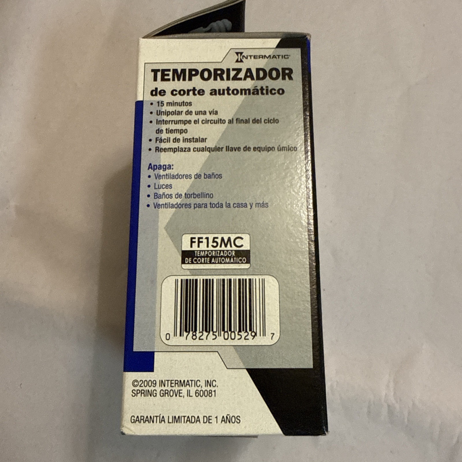 Intermatic FF15MC Auto Wall Mount Shut-Off Timer 15 Minutes – BRAND NEW
