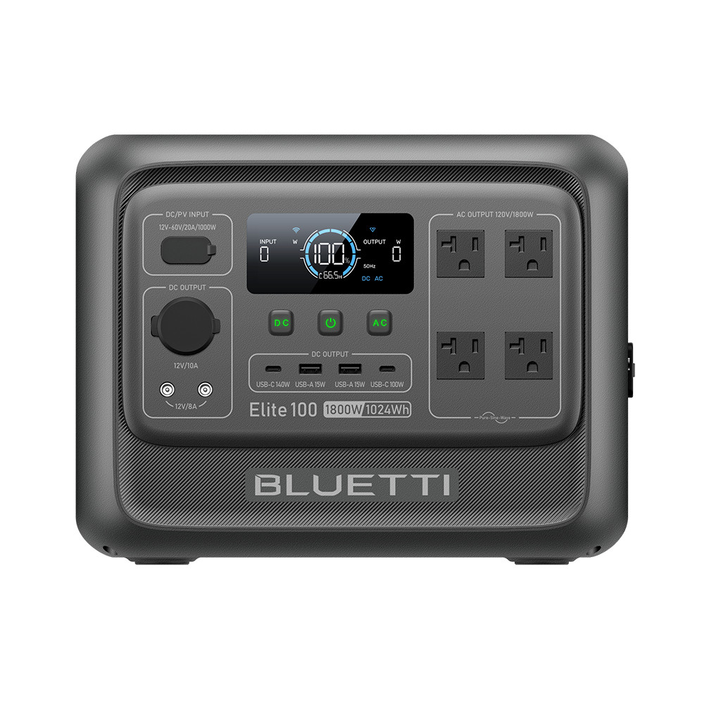 BLUETTI Elite 100 V2 1800W 1024Wh Portable Power Station + 200W Solar Panel Kit