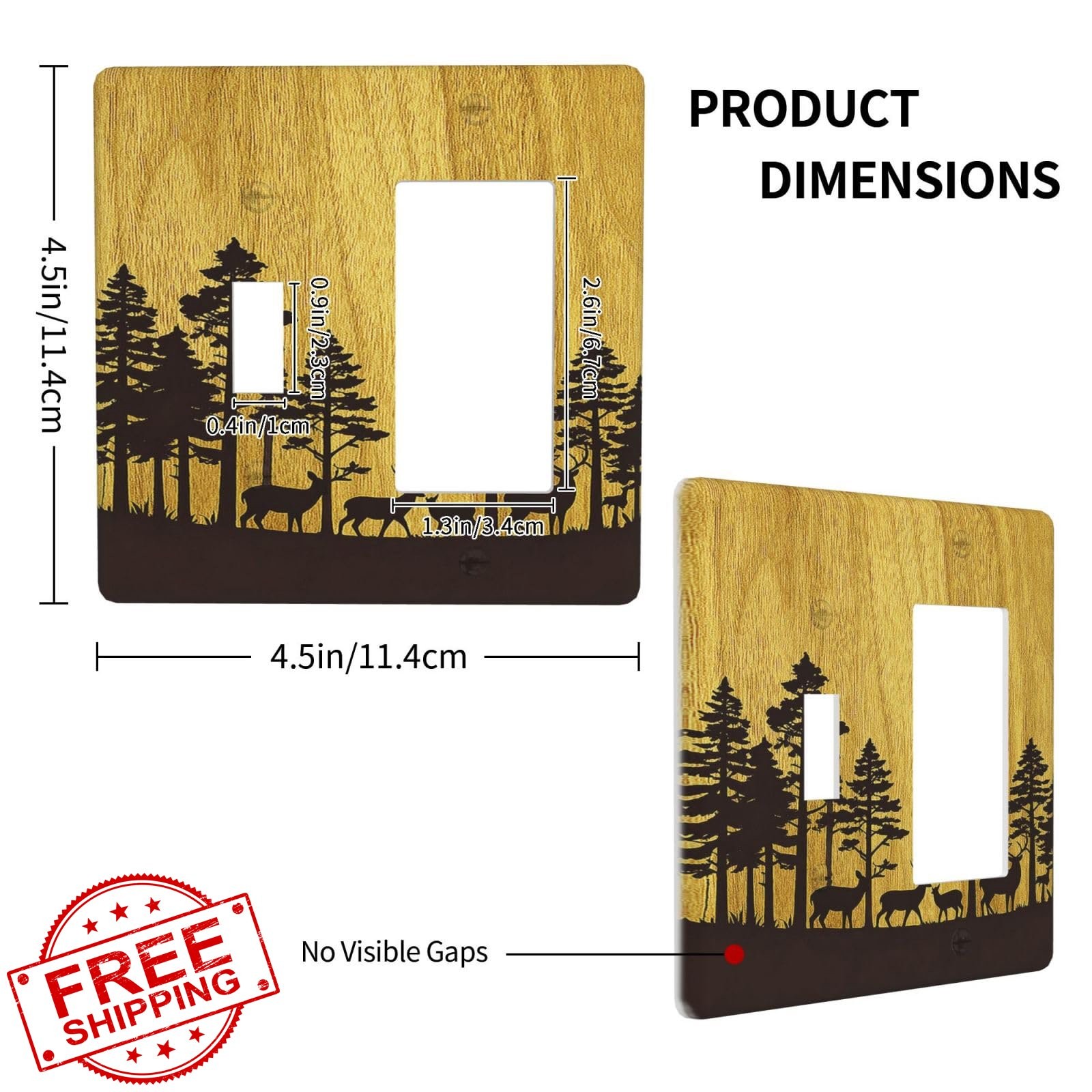 Naiqadnehz Outlet Cover Woodland Deer Combo