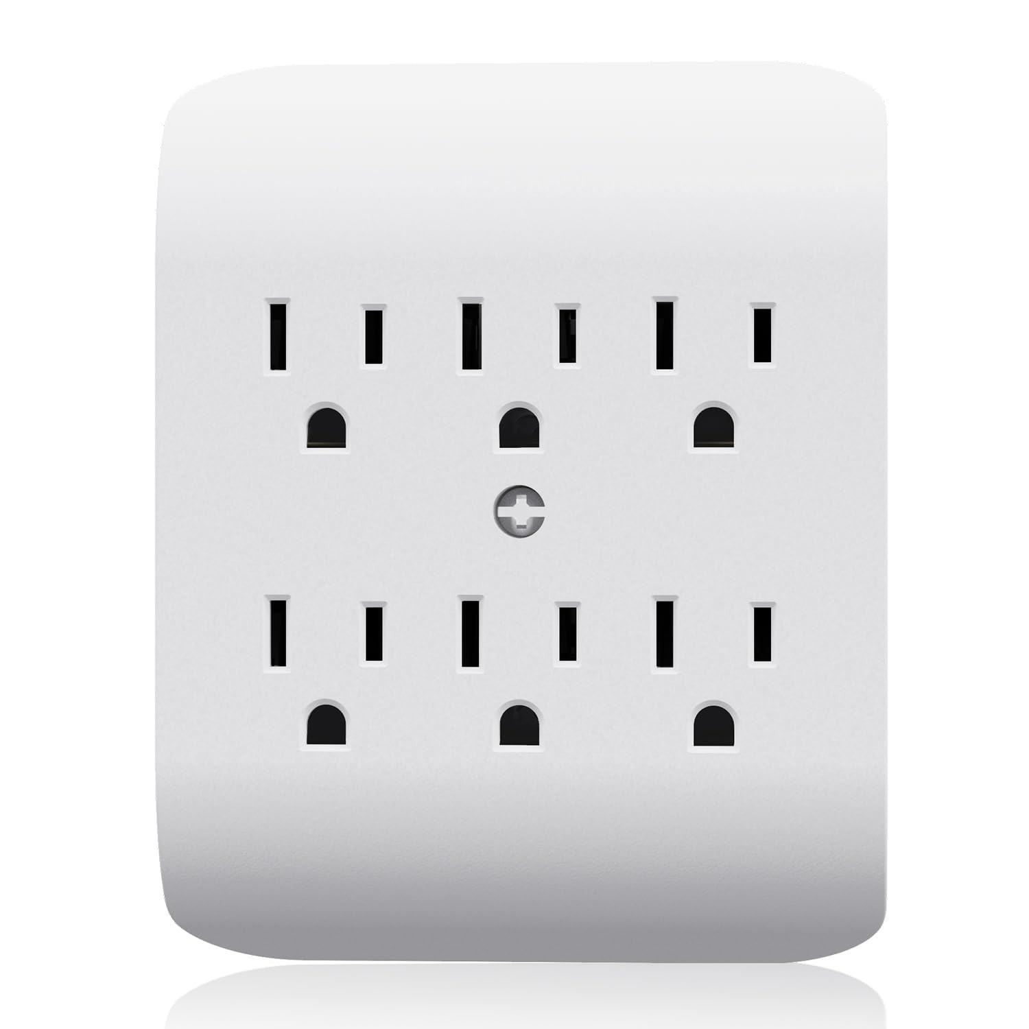 6-Outlet Extender with Central Anchor – Sleek, Safe & Space-Saving Solution
