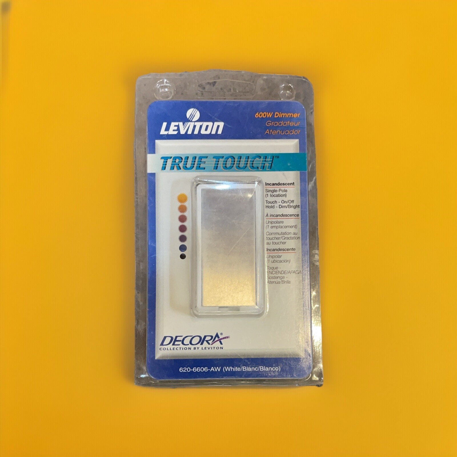 🔥1 Unit ~ Leviton 6606-AW True Touch Preset Incandescent Touch Dimmer🔥