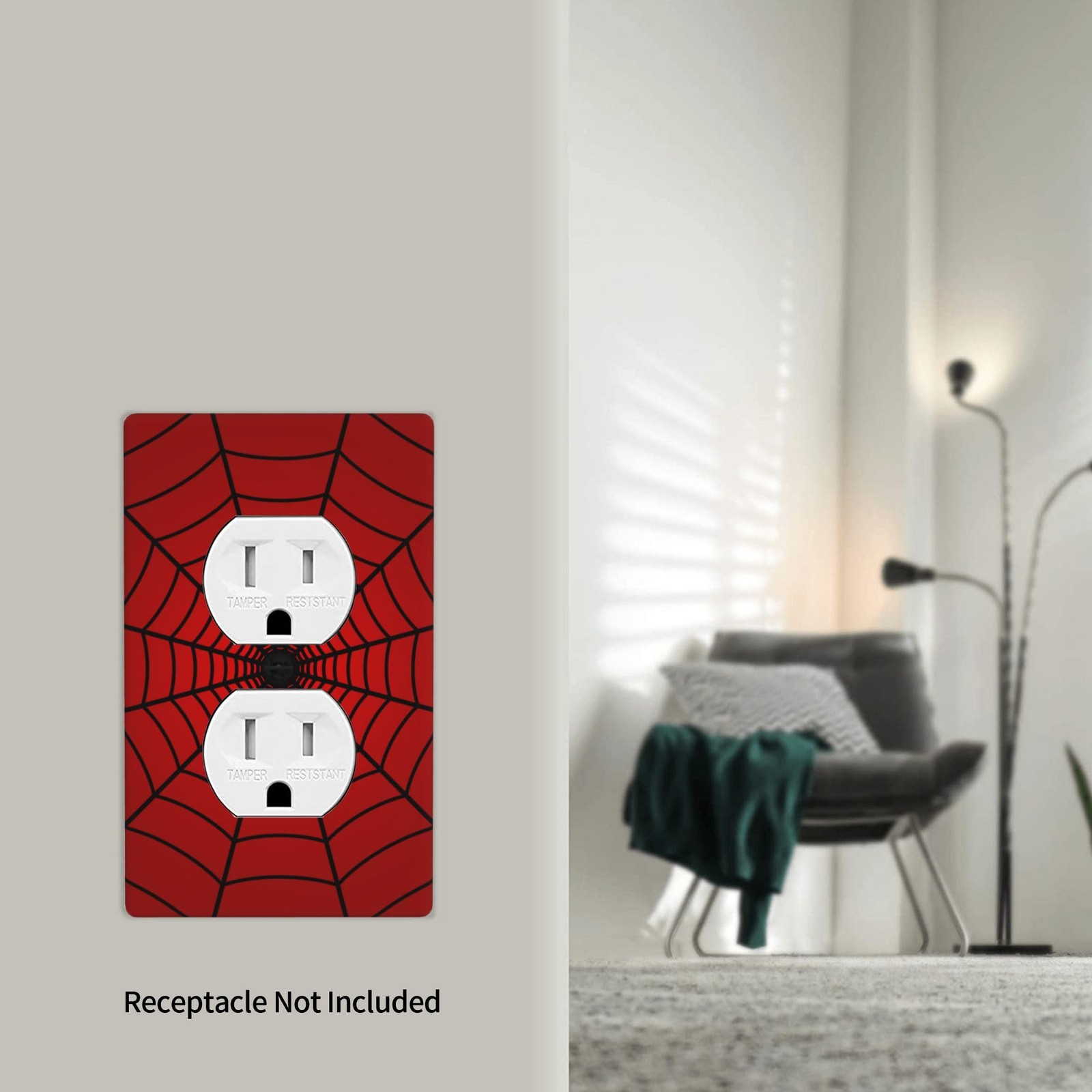 Duplex Receptacle Outlet Covers,Red 1-Gang Single Duplex Wall Plate Standard …