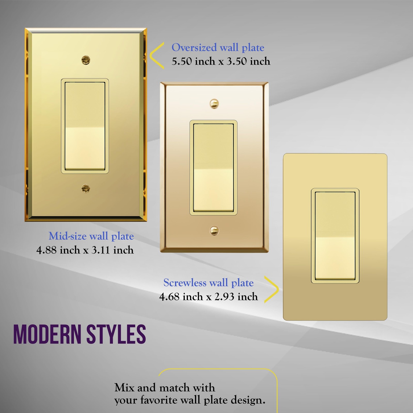 ENERLITES Elite Series Decorator Rocker Light Switch, 15A 120V/277V, Gloss