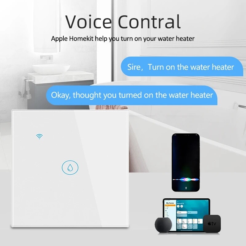 Smart Boiler Switch Water Heater Wifi APP Siri Alexa Google Home Voice Control
