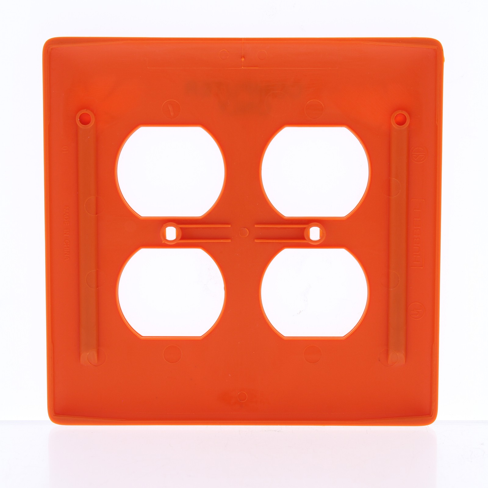 Hubbell NPJ82CO Orange Computer Only 2-Gang Receptacle Mid-size Nylon Cover 25pc