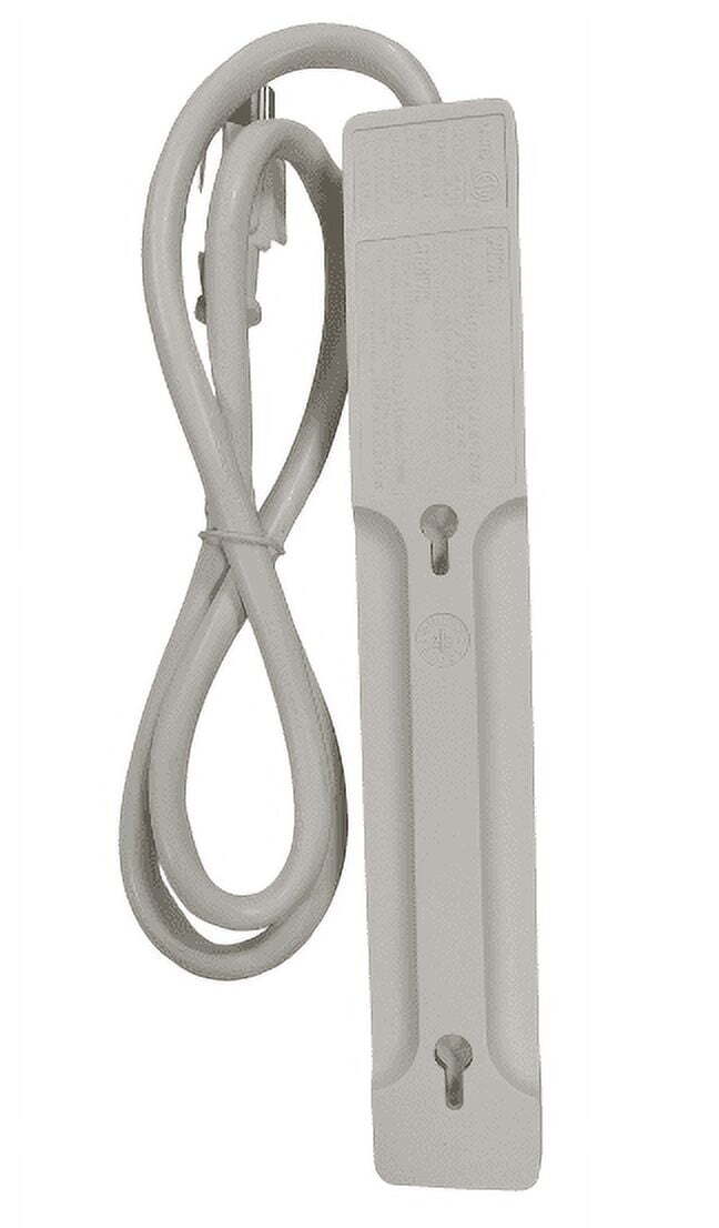 Hyper Tough 6-Outlet Power Stríp with 2.5-Foot Cord , White，15A，125V-60Hz