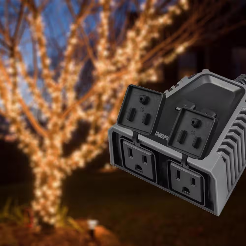 15 Amp 120-Volt Smart Wi-Fi Bluetooth Outdoor Plug with 2-Outlets Powered by Hub