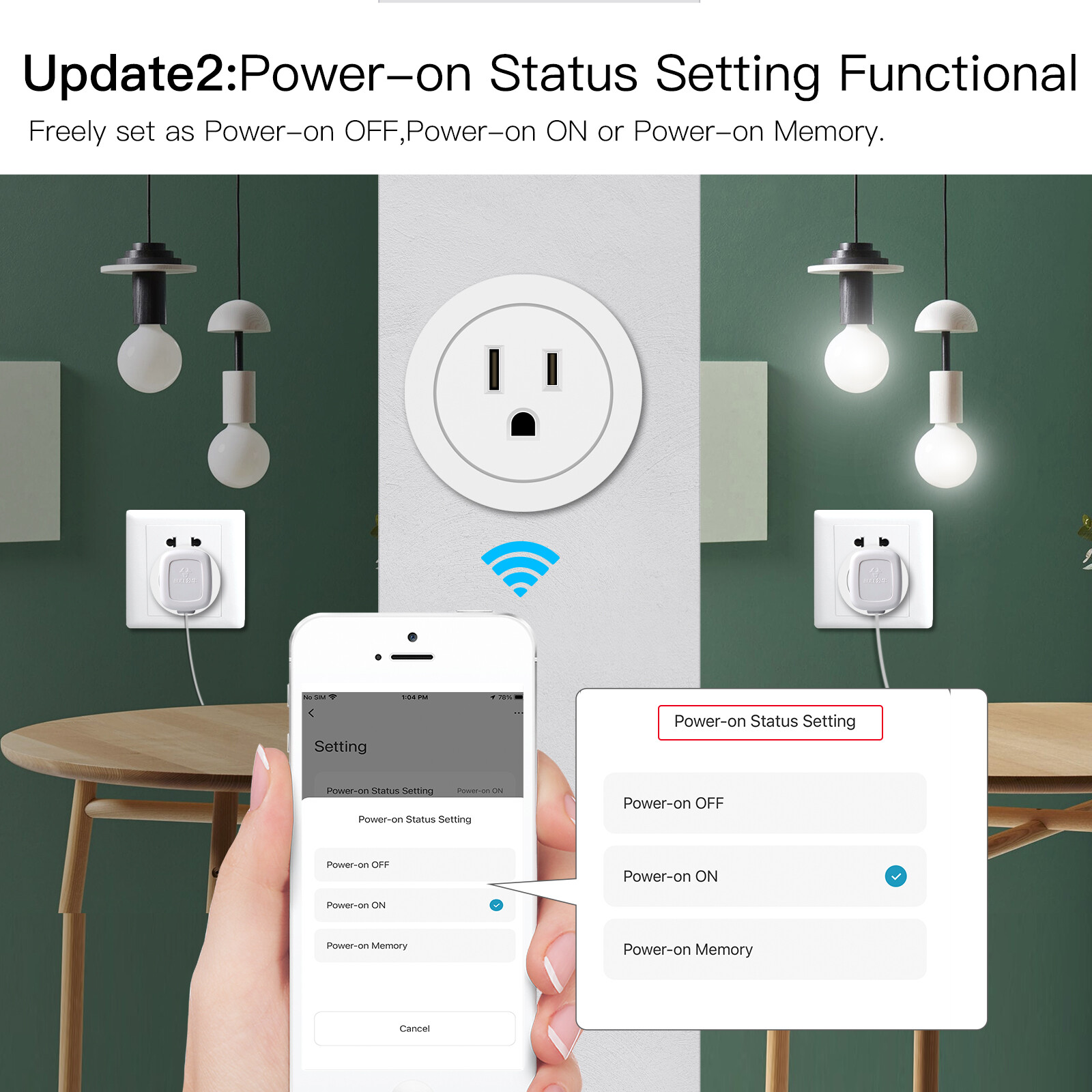 MOES WiFi Smart Power Dimmer Plug Switch Socket Outlet Timer Alexa Google APP