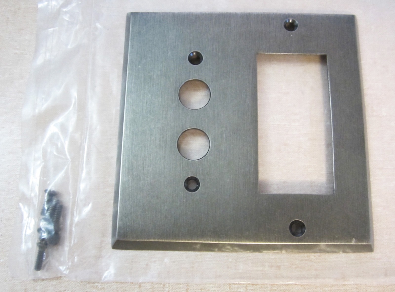Traditional Forged Brass Push Button/GFI Combination,Discontinued Antique Pewter