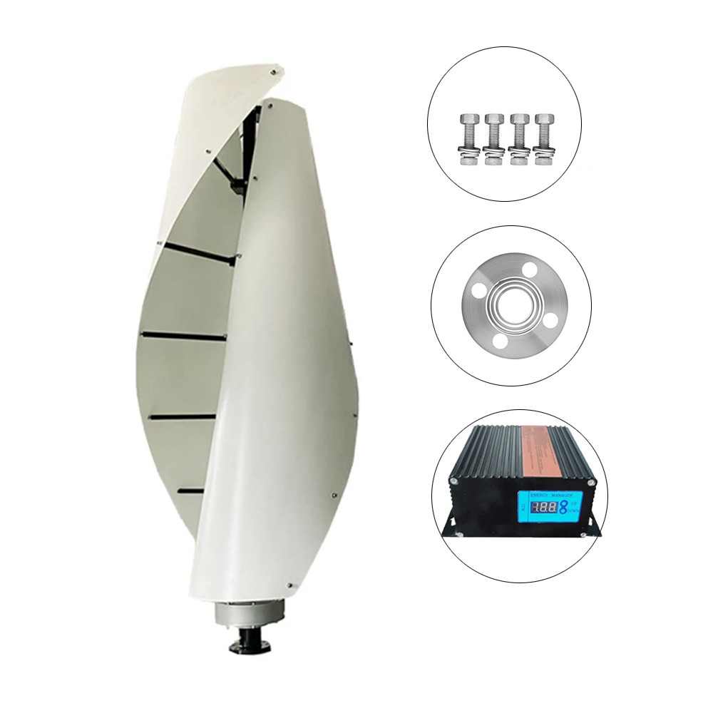 3KW Vertical Wind Turbine Generator 48V -120V Low Noise Windmill Wind Turbine