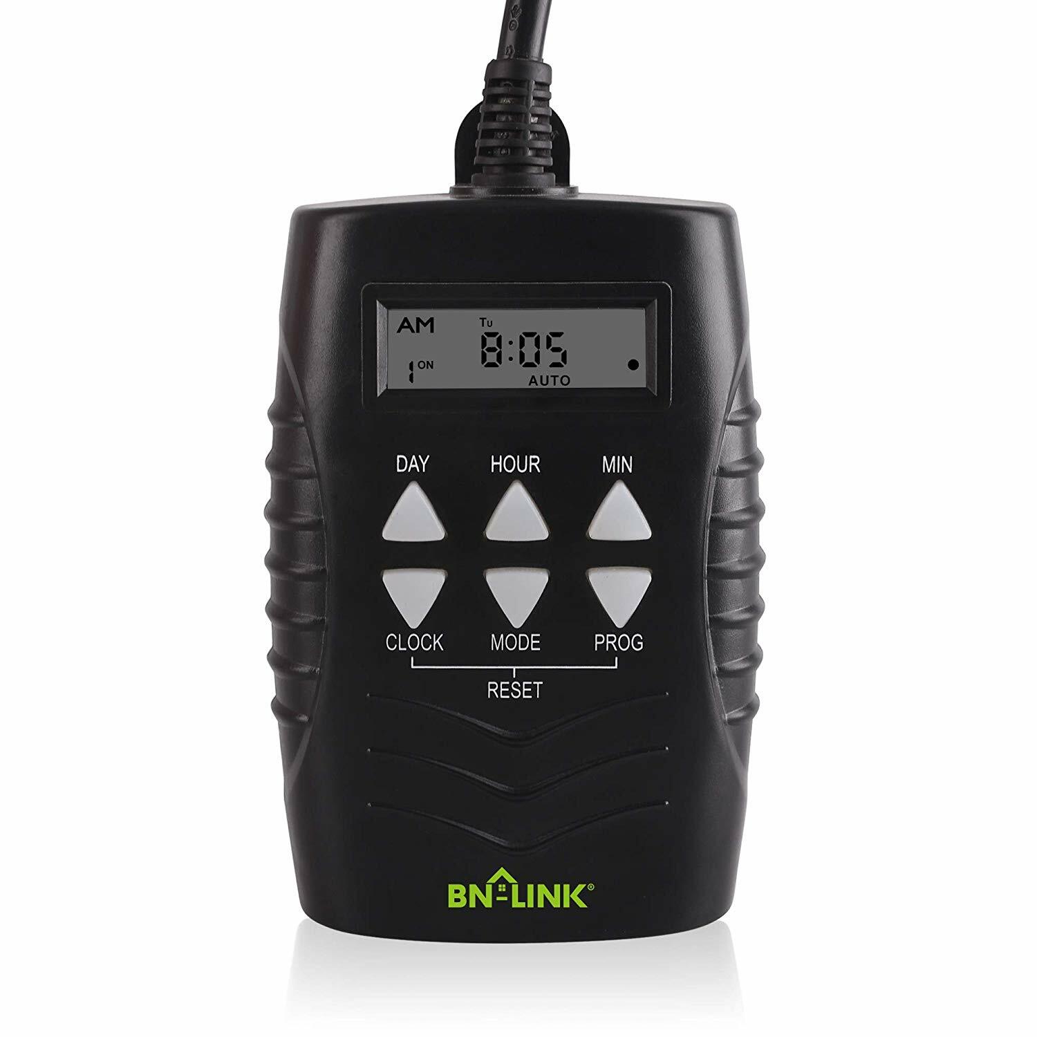 BN-LINK 7 Day Heavy Duty Digital Programmable Timer – Dual Outlet (Outdoor)