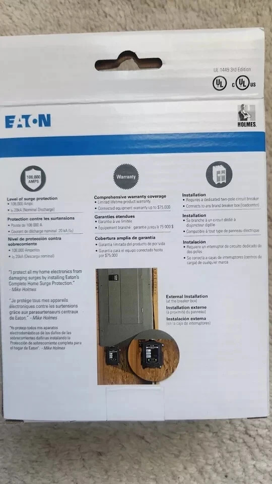 EATON CHSPT2ULTRA Ultimate Surge Protection 3rd Edition, 2.38″ Length, 5.25″