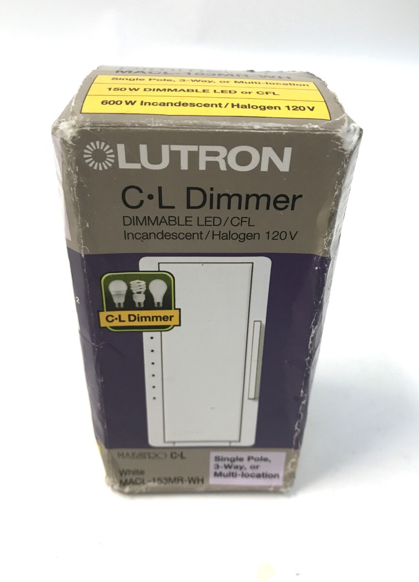 Lutron MACL-153MR-WH LED Single Pole Dimmer – White
