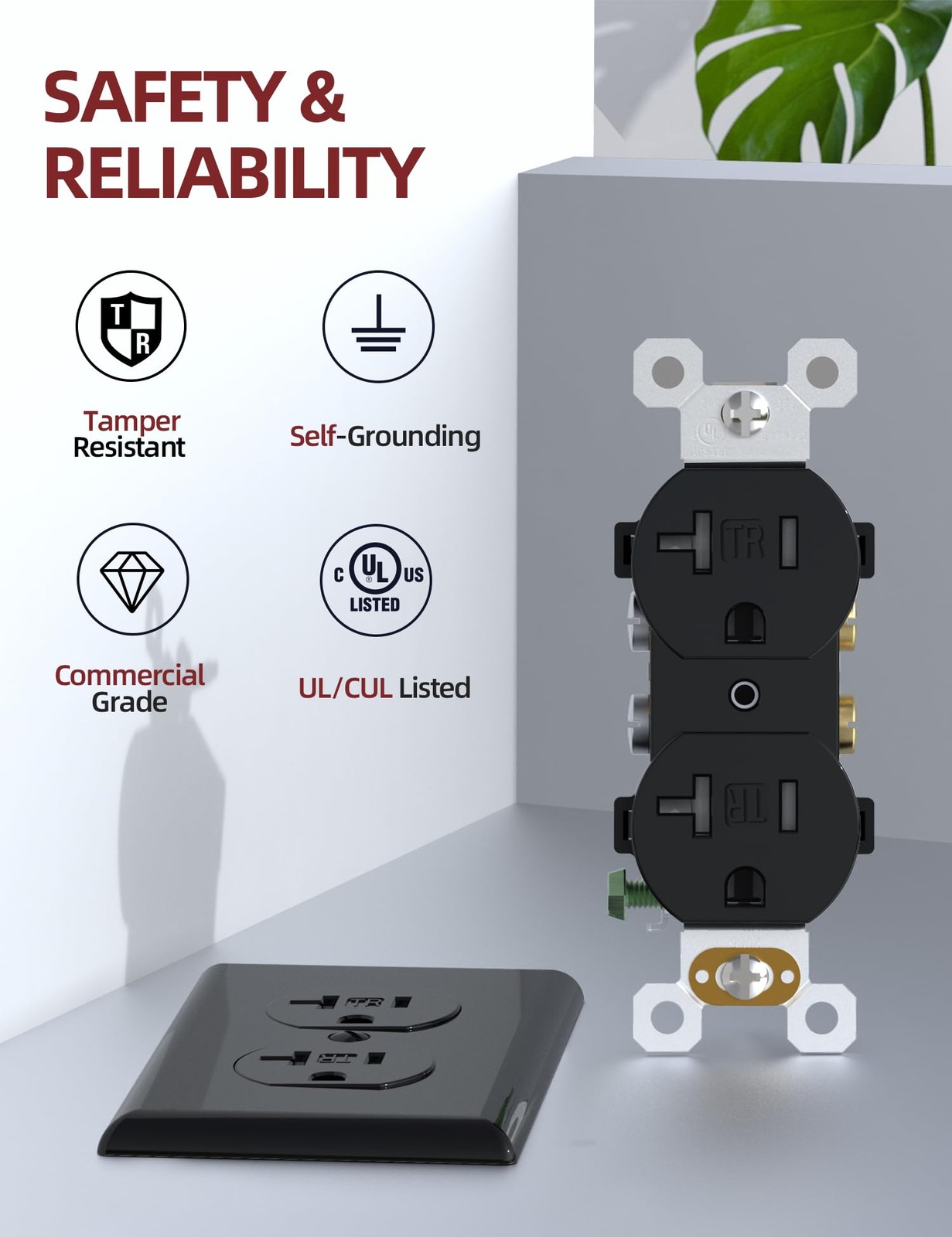 Aida 20 Amps Outlets Duplex Electrical Receptacle Outletstamper