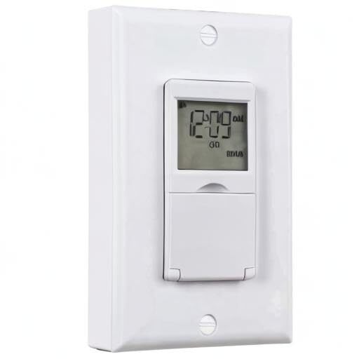 BN-LINK 7 Day Programmable In-Wall Timer Switch Digital For Fans, Lights, Motors