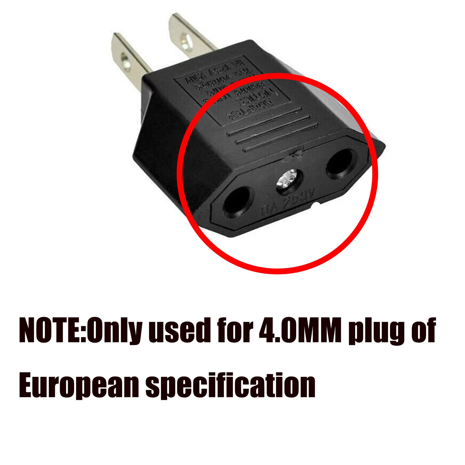 EU Euro Europe to US USA Power Jack Wall Plug Converter Travel Adapter Us 5 PCS