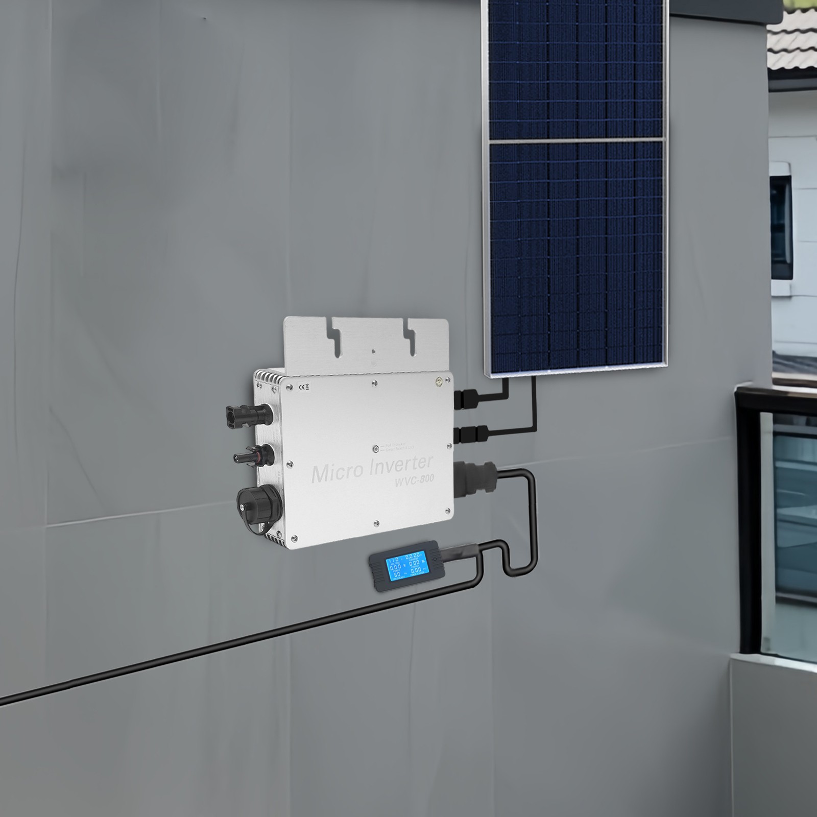 LCD Display Inverter Corded Solar Power Electric Rectangle Solar Inverter 800W